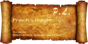 Prasch Lizander névjegykártya